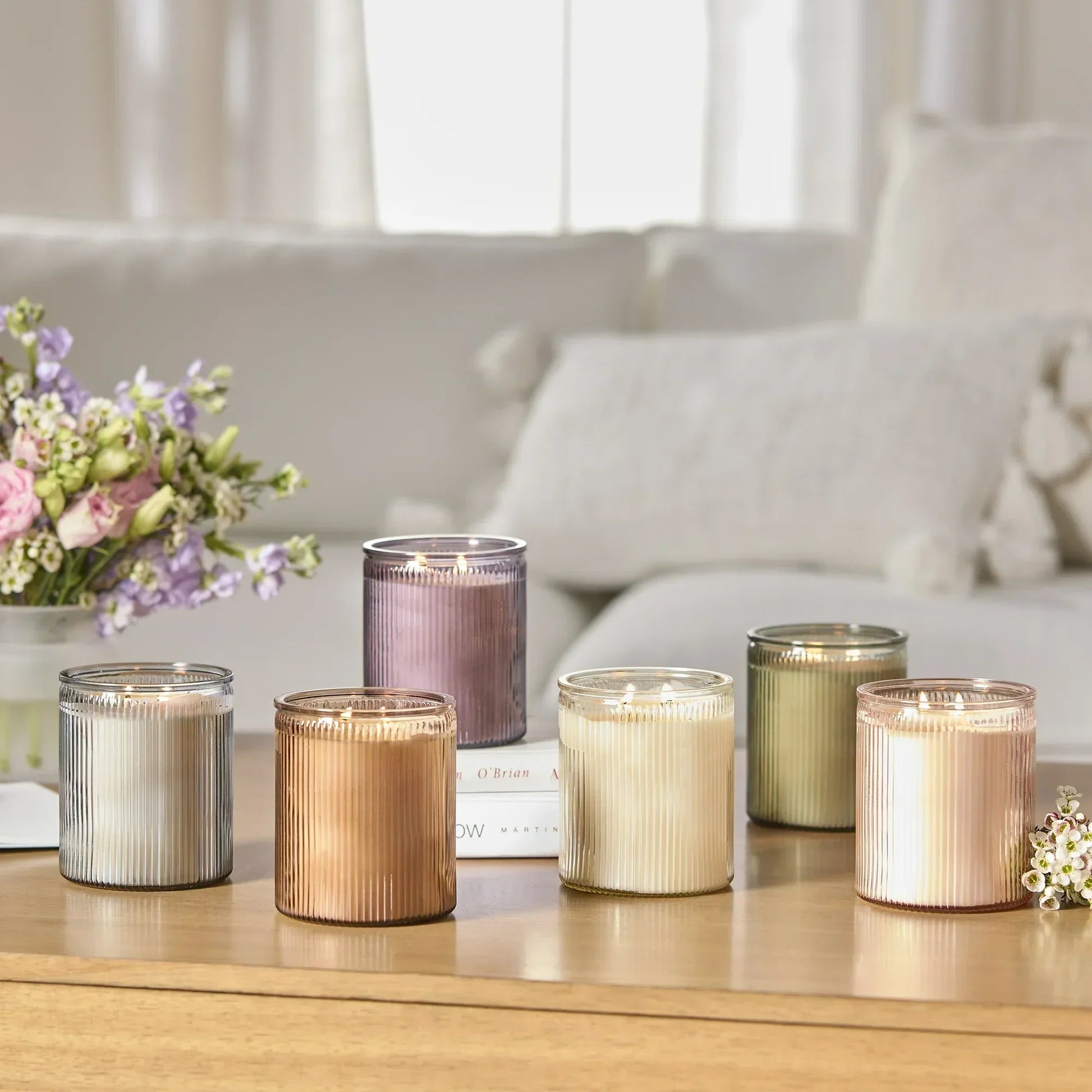 Better Homes & Gardens Salted Coconut and Mahogany Scented 2-Wick 17.1oz Ribbed Jar Candle