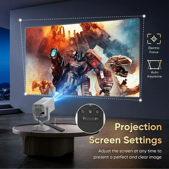 GCZ Mini Projector with WiFi and Bluetooth, HD 1080P Video Smart Projector with Android System
