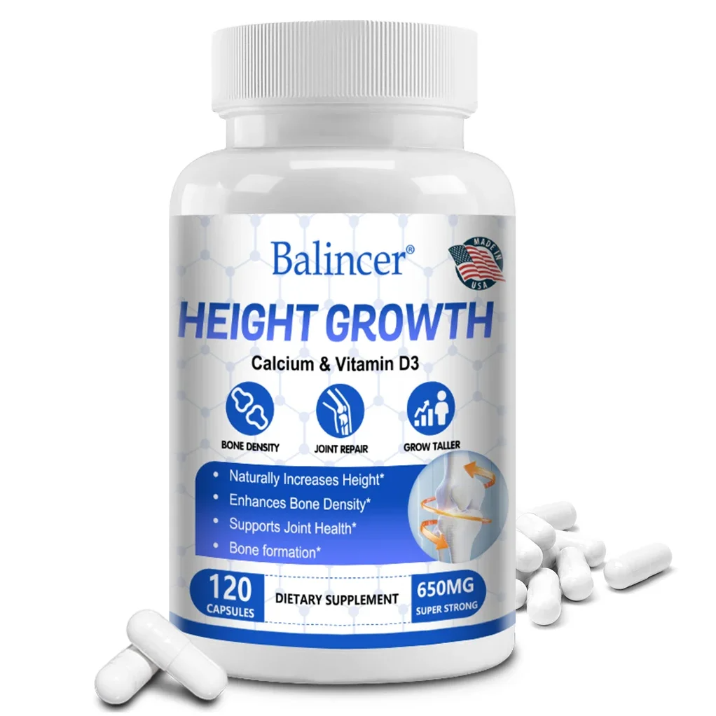 4-in-1 Calcium Supplement with Vitamin D3 & K2 for Bone Strength, Growth & Heart Health – Bone Density Support for Adults & Teens