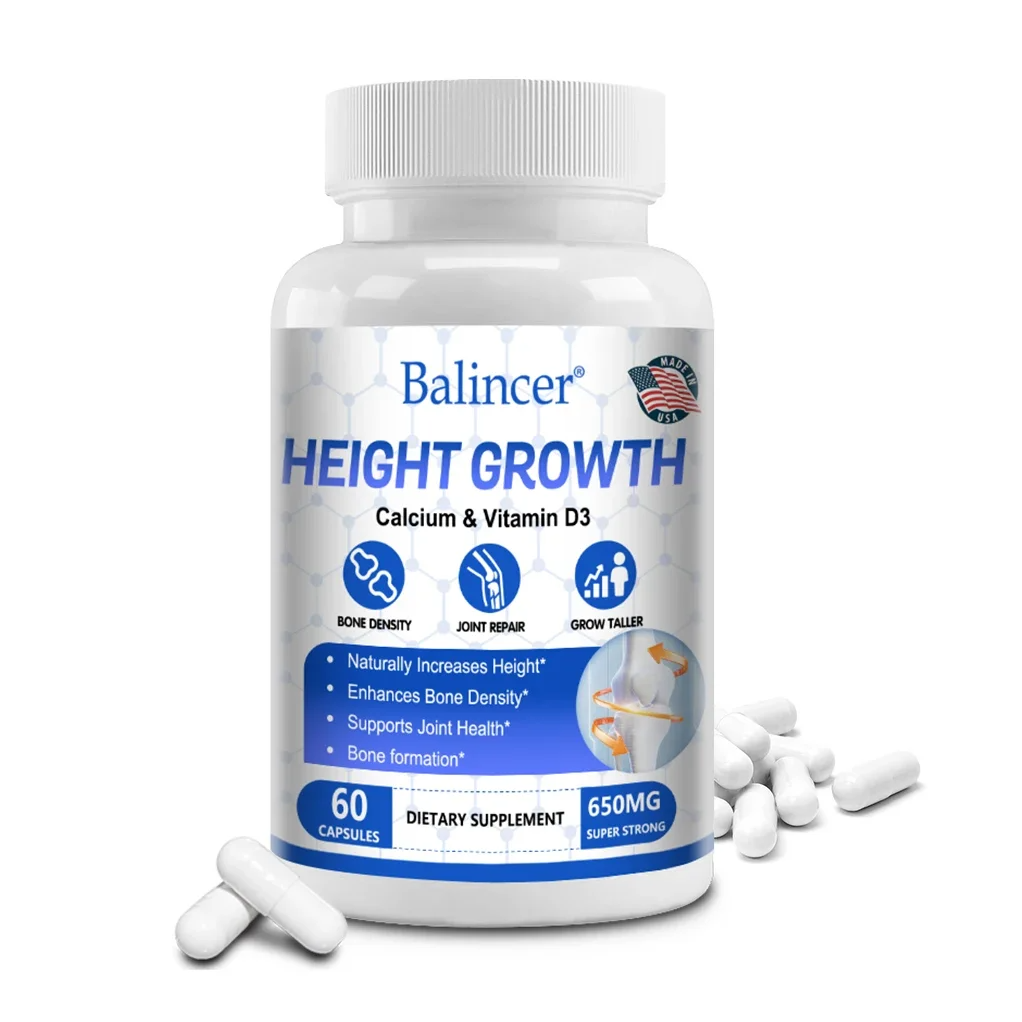 4-in-1 Calcium Supplement with Vitamin D3 & K2 for Bone Strength, Growth & Heart Health – Bone Density Support for Adults & Teens