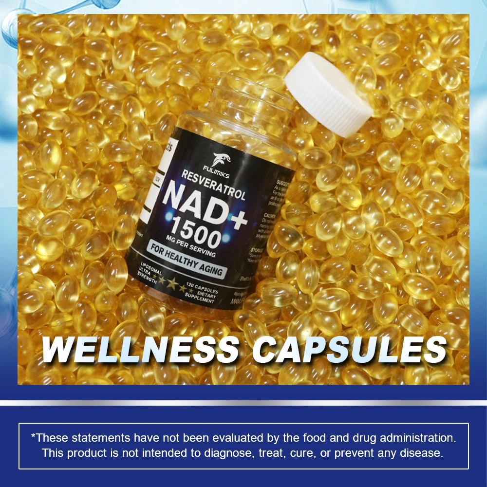 4-in-1 NAD+ & Resveratrol Supplement – Cellular Energy, Focus, Memory & Anti-Aging Support with NMN, Quercetin & Pterostilbene – Advanced Longevity Complex
