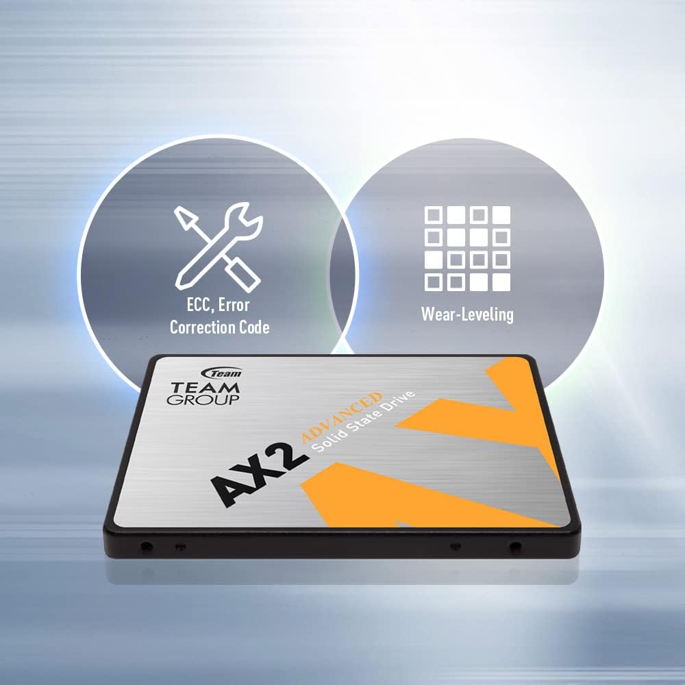 TEAMGROUP AX2 1TB SSD 2-Pack – 2.5” SATA III, 3D NAND TLC, 540MB/s