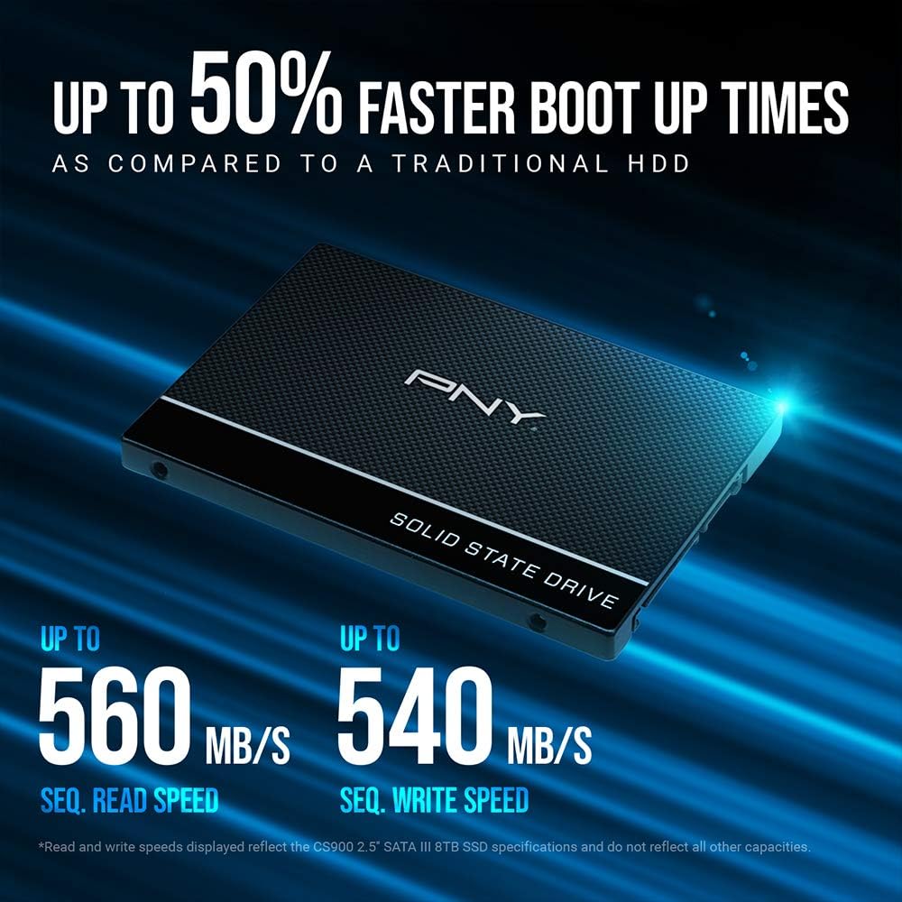 PNY CS900 500GB SSD – 2.5” SATA III Internal Solid State Drive