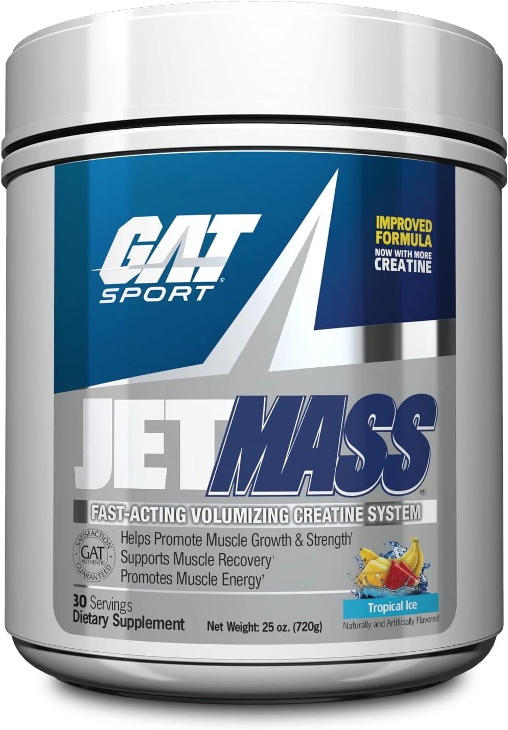 GAT Sport JetMass Creatine Powder, 30 Servings, Tropical Ice