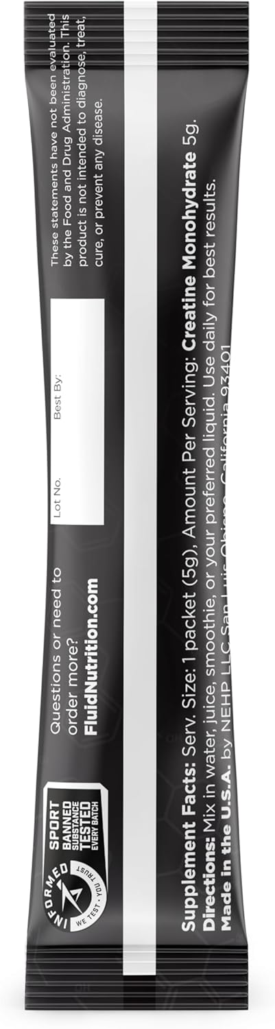 Fluid Creatine Monohydrate 5g, Ultra-Fine, 30 Servings