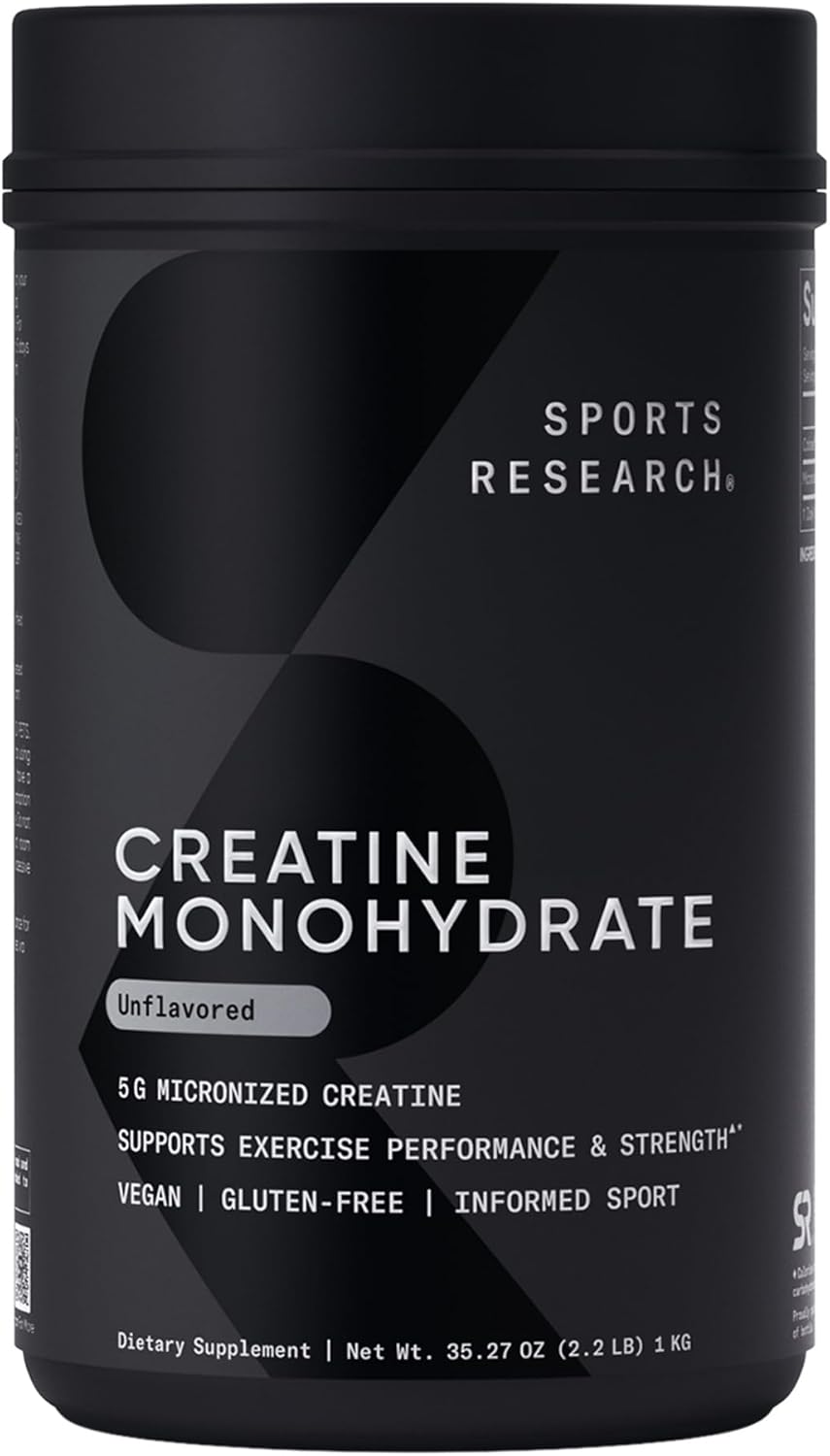 Sports Research Creatine Monohydrate 35oz, 5g Micronized