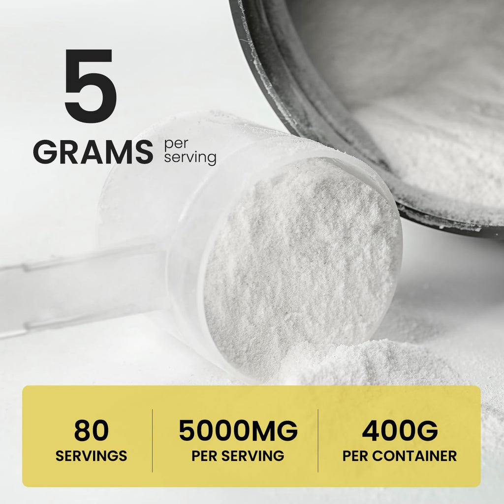 UpNourish Creatine Monohydrate 400g, Micronized, Unflavored