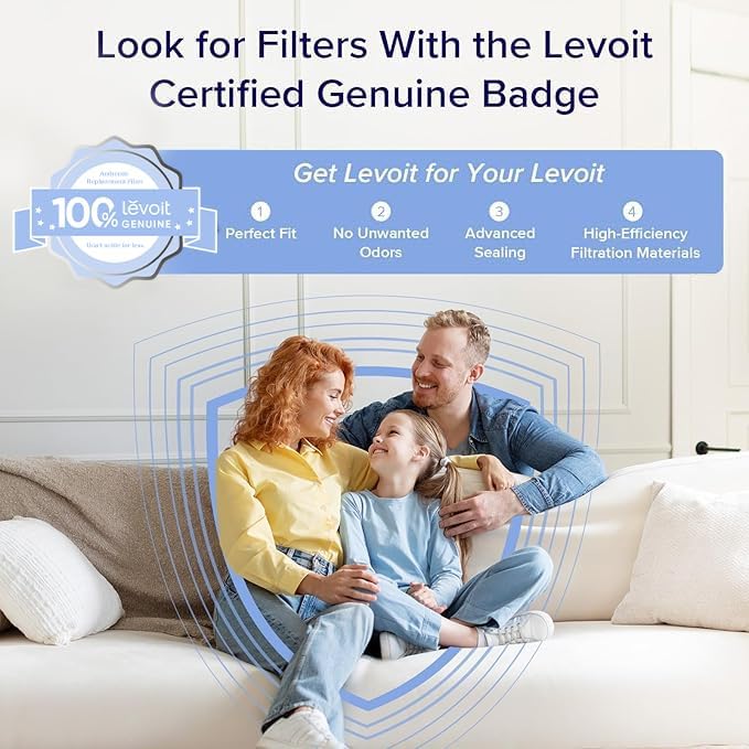 LEVOIT Smart Air Purifier, HEPA Filter, WiFi & Alexa Control, White
