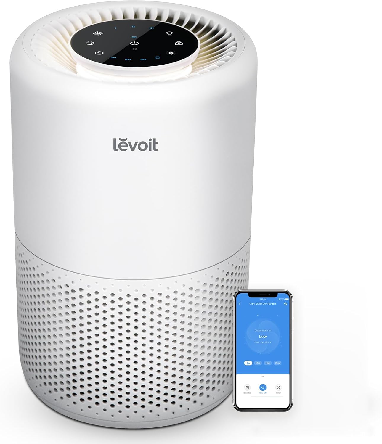 LEVOIT Smart Air Purifier, HEPA Filter, WiFi & Alexa Control, White