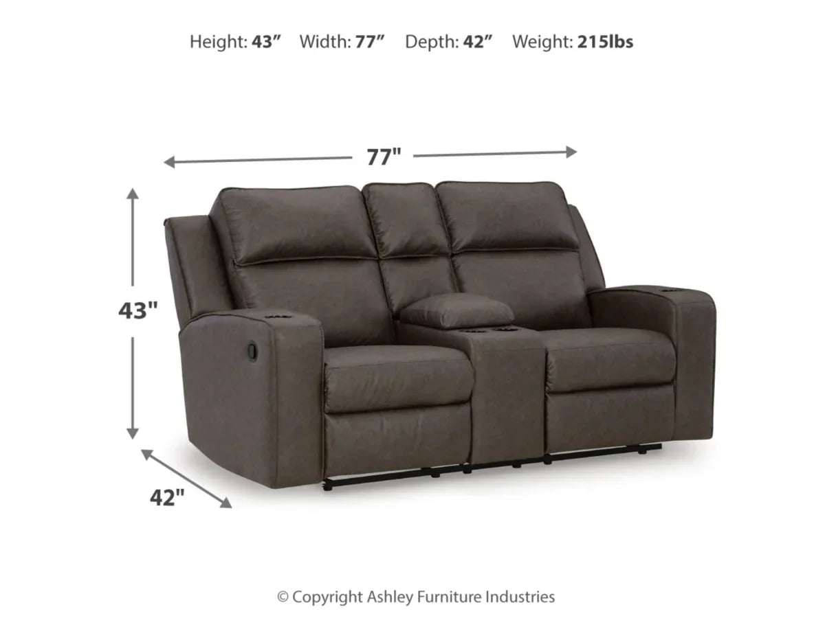 Lavenhorne Manual Reclining Loveseat with Console