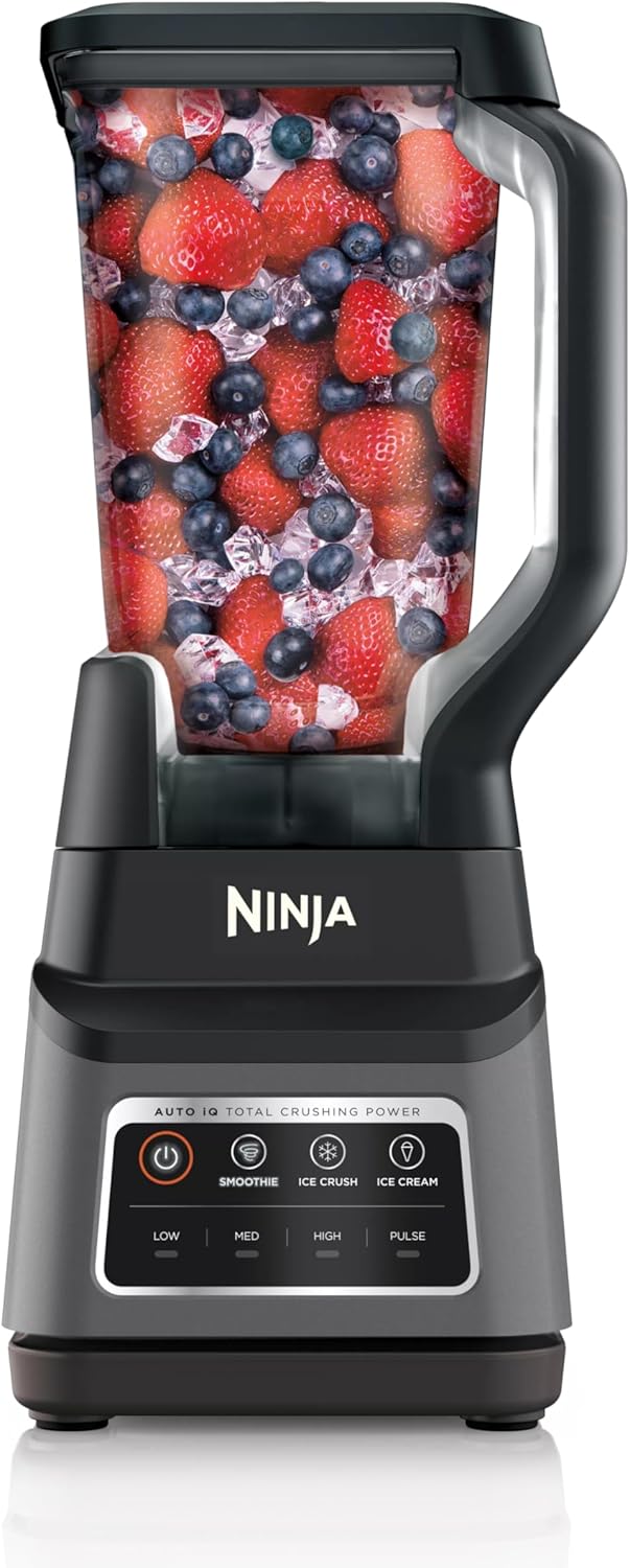 Ninja BN701 Blender – 1400W, 3 Auto-iQ Functions, 72-oz Pitcher, Dark Grey