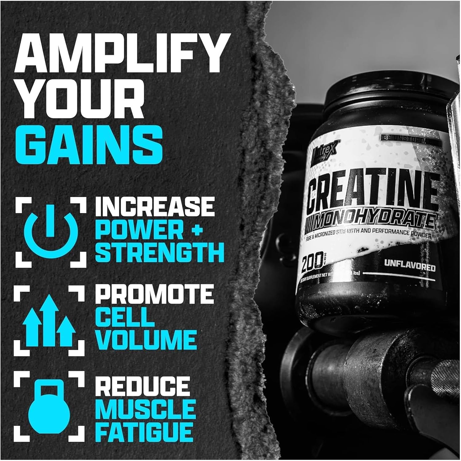 Nutrex Creatine Monohydrate 1KG, 200 Servings, Unflavored