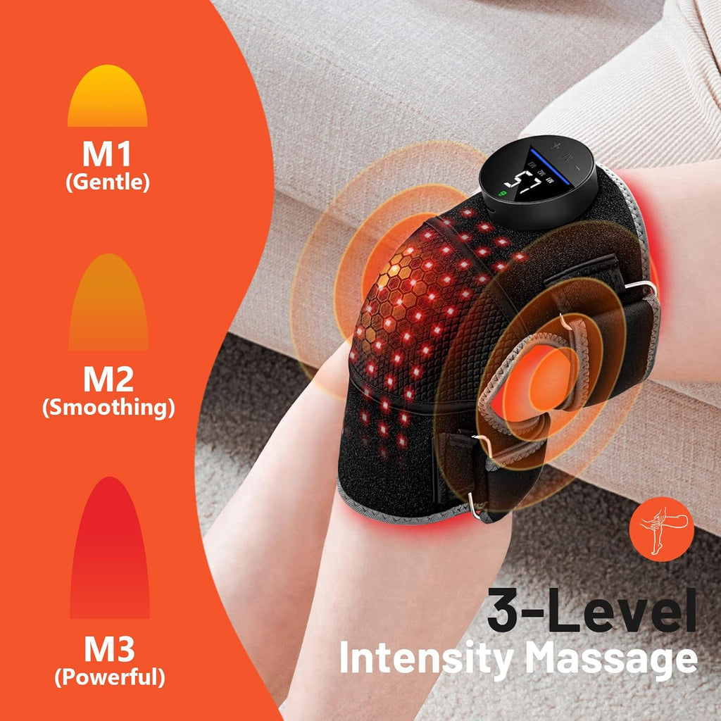 HALIDODO Red Light Therapy Knee Brace, Heated, Wireless, 660nm & 850nm