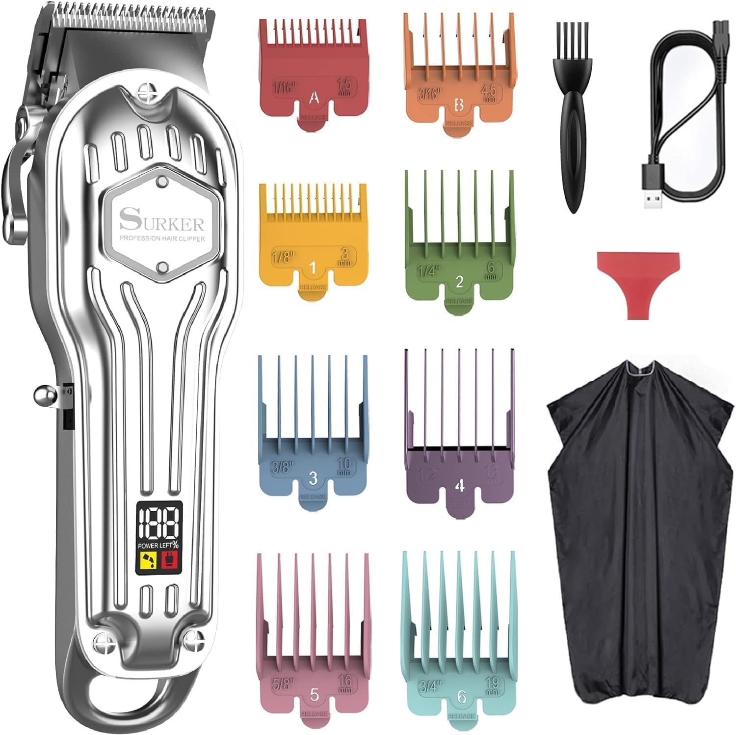 SURKER Cordless Hair Clippers for Men