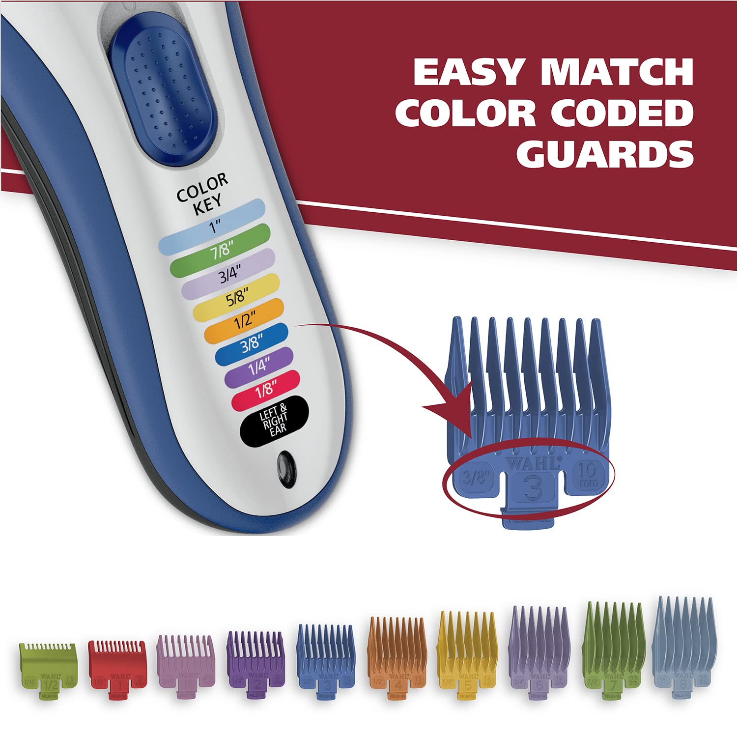 Wahl Color Pro Cordless Hair Clipper, Rechargeable, 9649P