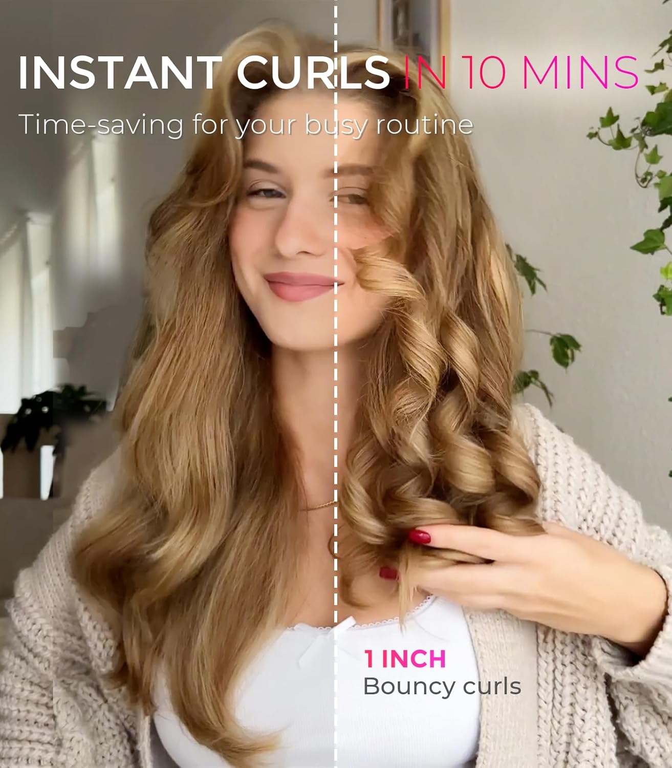 TYMO CurlPRO Auto Curling Iron, 1" Ceramic, Ionic, Dual Voltage