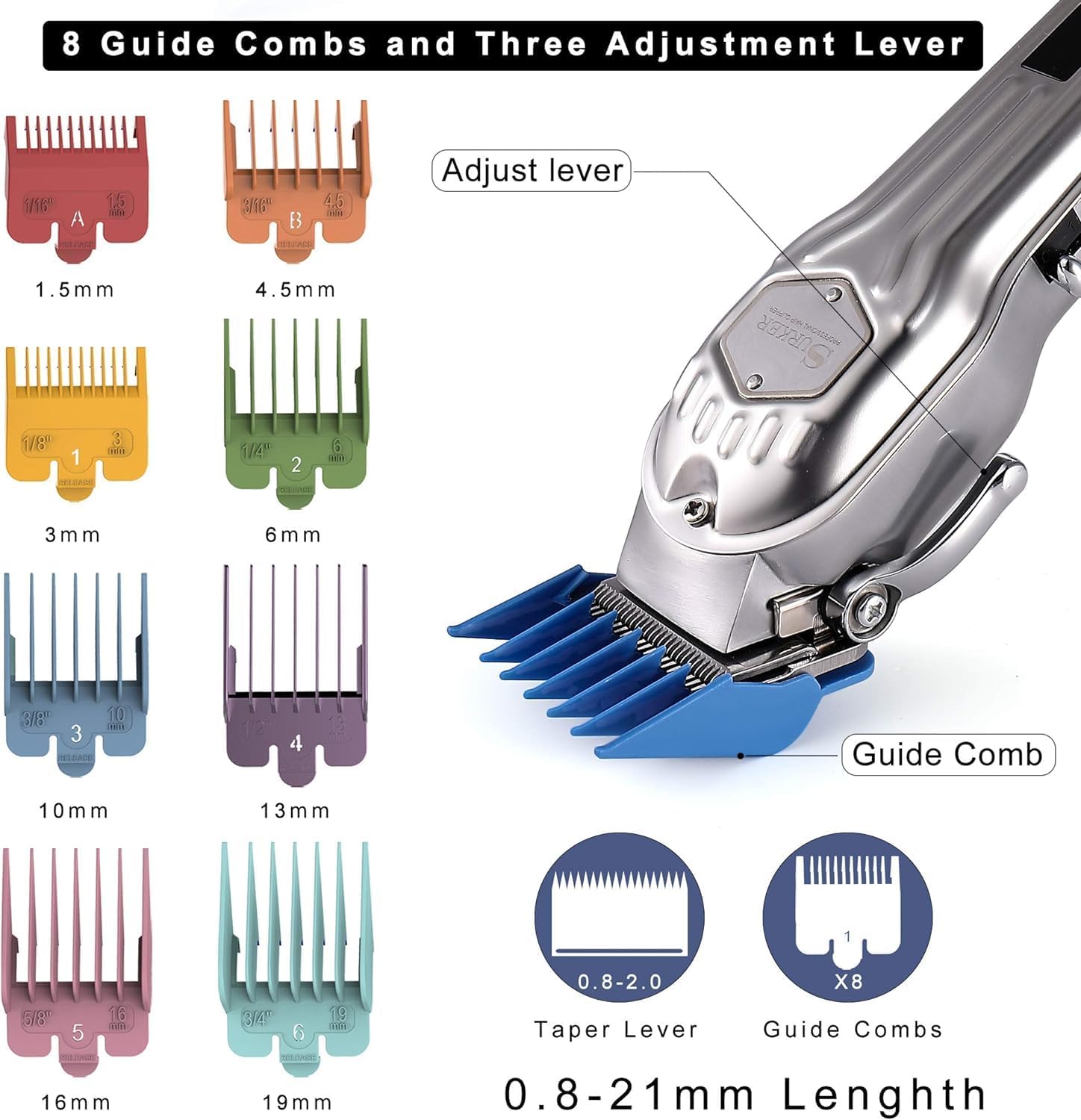 SURKER Cordless Hair Clippers for Men