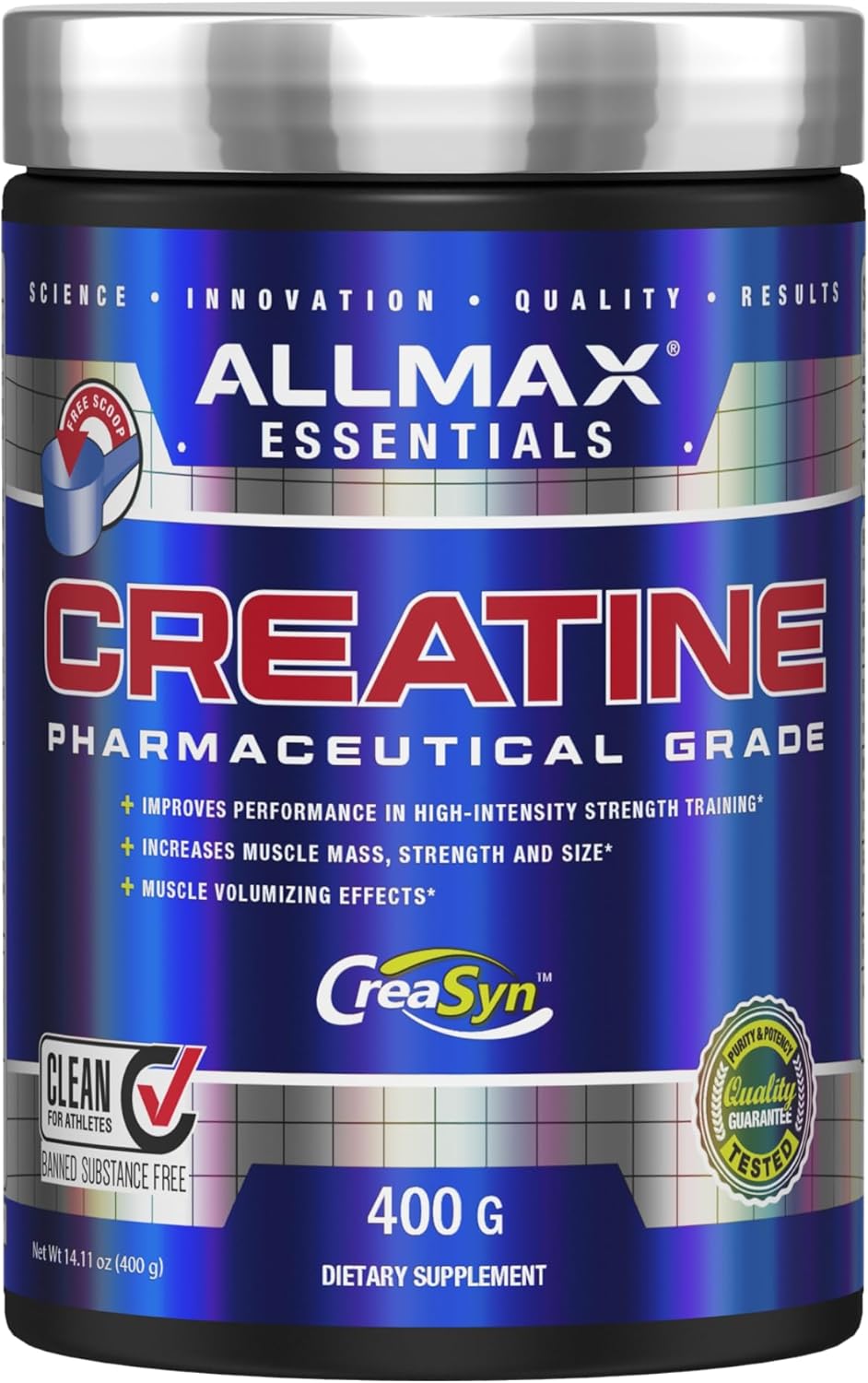 ALLMAX Creatine Monohydrate 400g, Micronized, Fast Absorbing