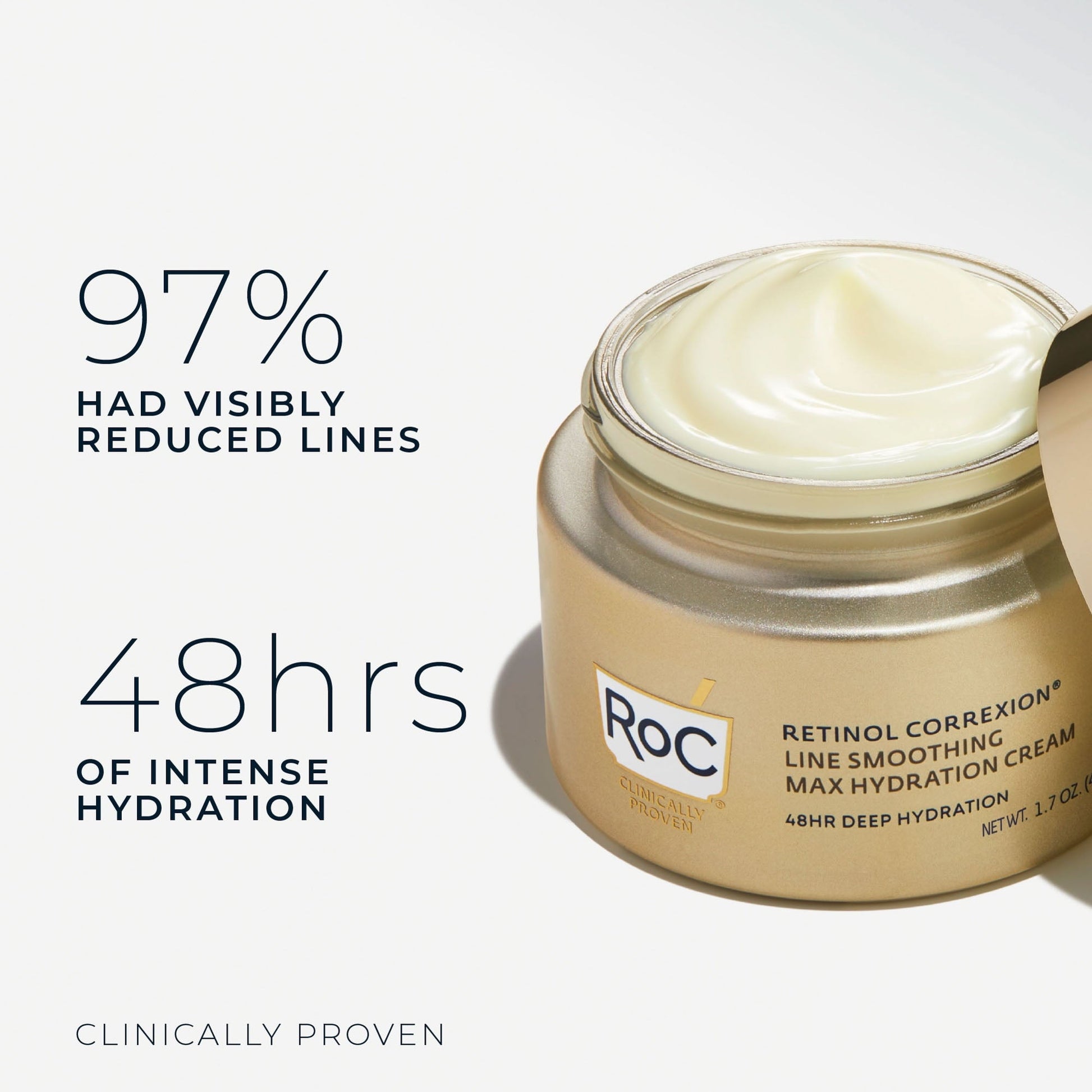 RoC Retinol Correxion Max Daily Hydration Anti-Aging Face Moisturizer +Hyaluronic Acid, 1.7oz