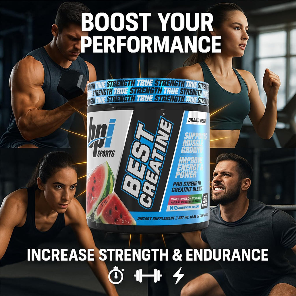 BPI Sports Best Creatine Powder, 50 Servings, Watermelon Flavor
