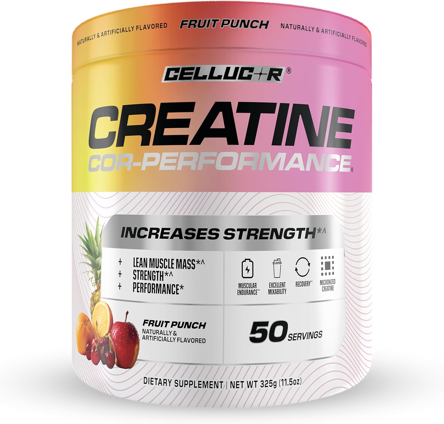 Cellucor Creatine Powder, 50 Fruit Punch Servings, Micronized