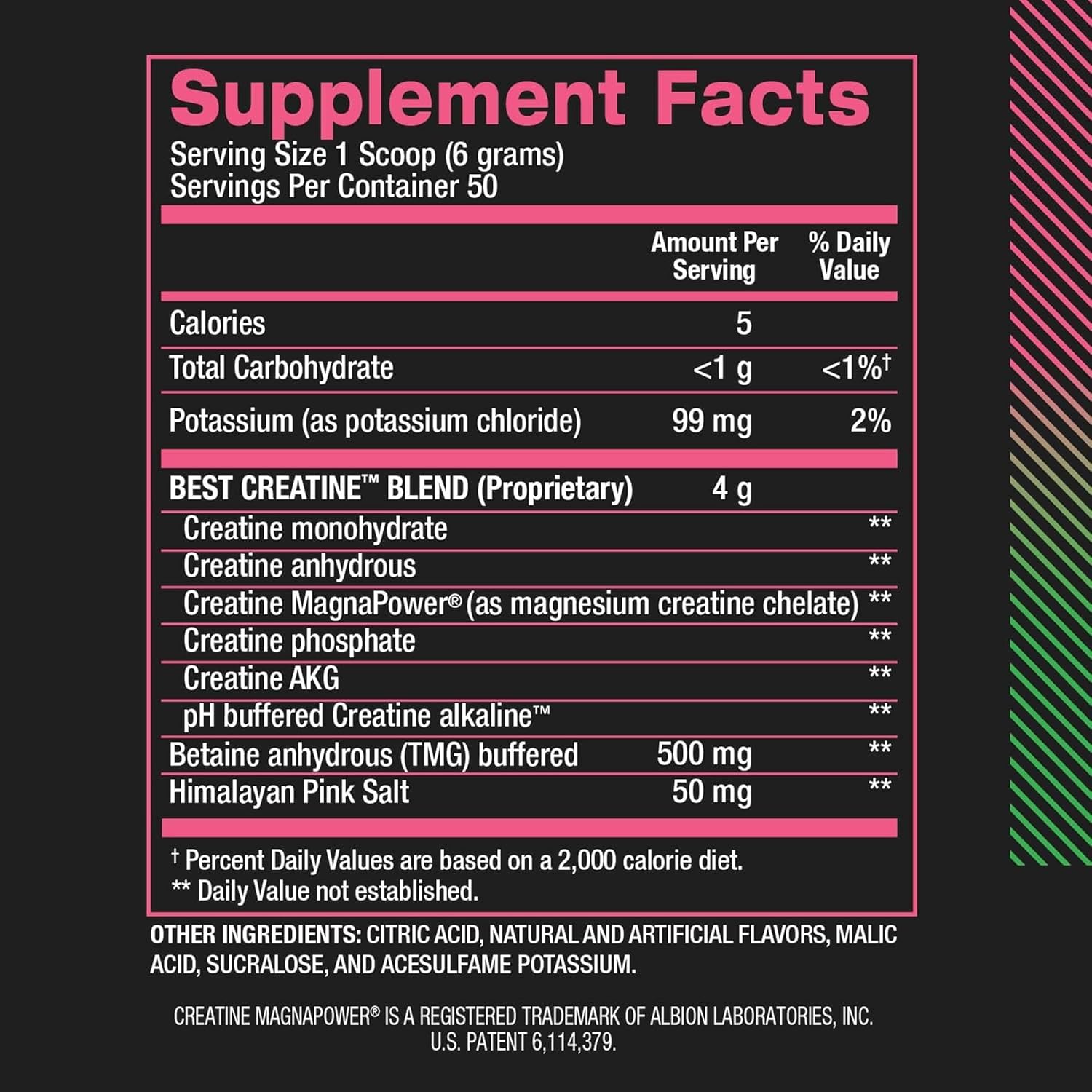 BPI Sports Best Creatine Powder, 50 Servings, Watermelon Flavor