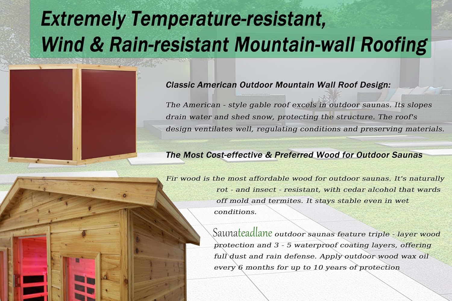 LTCCDSS Low EMF Outdoor Far Infrared Sauna 4-Person