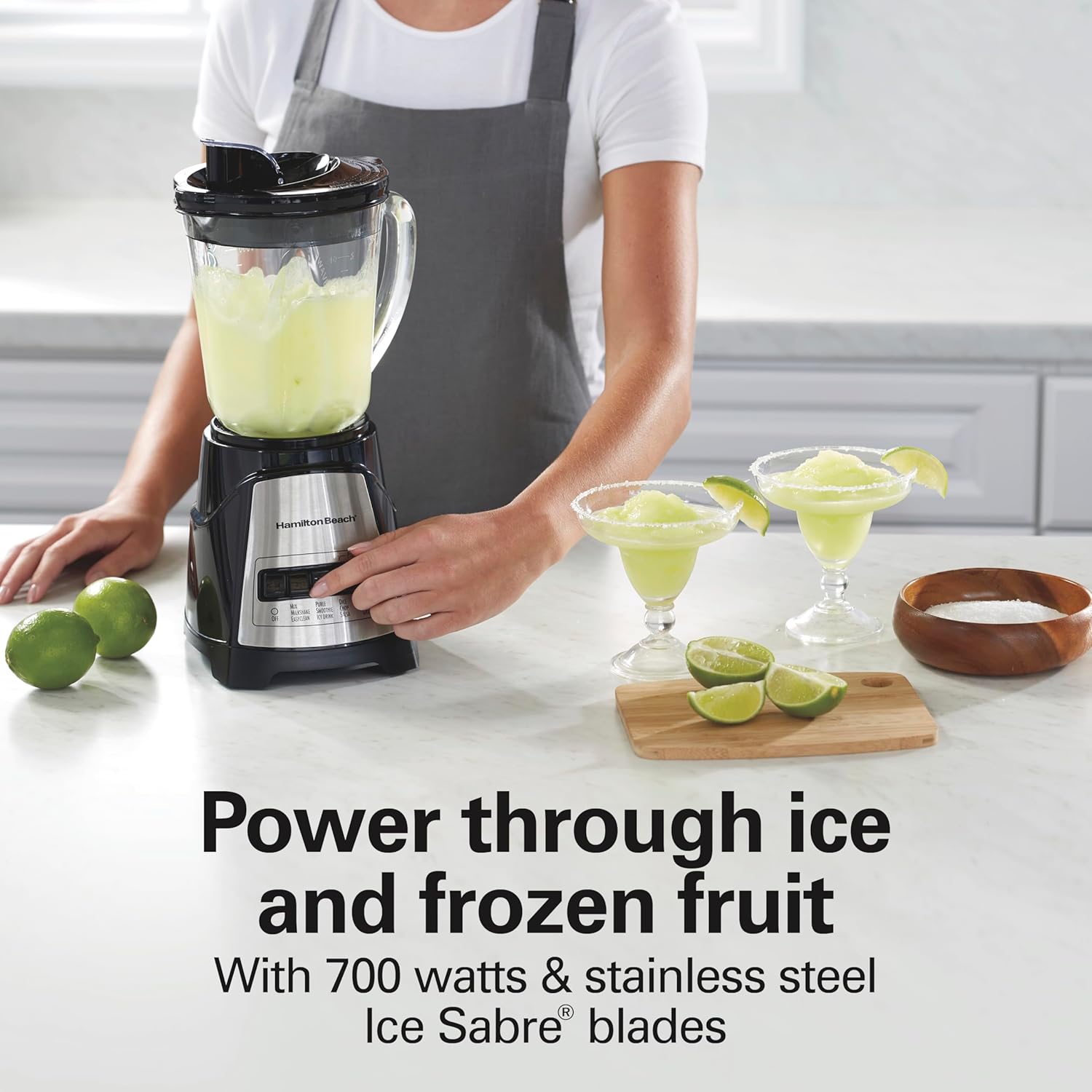 Hamilton Beach Power Elite Blender – 700W, 12 Functions, 40oz Glass Jar (58148A)