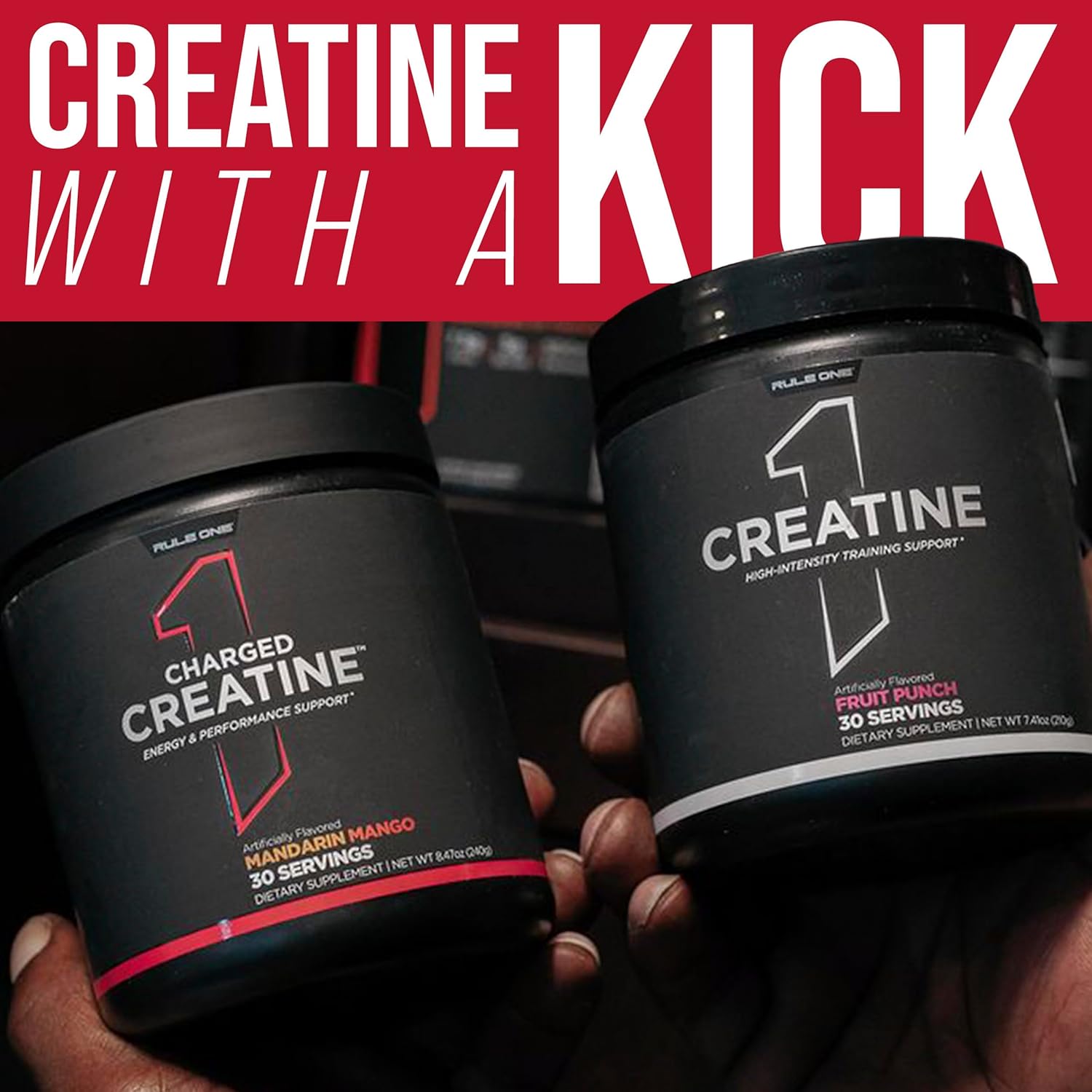 Rule 1 Charged Creatine, 30 Servings, Blue Razz Lemonade