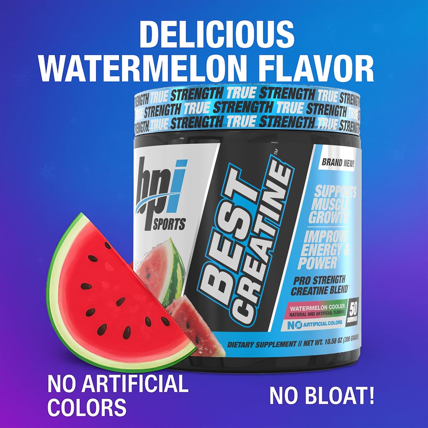 BPI Sports Best Creatine Powder, 50 Servings, Watermelon Flavor