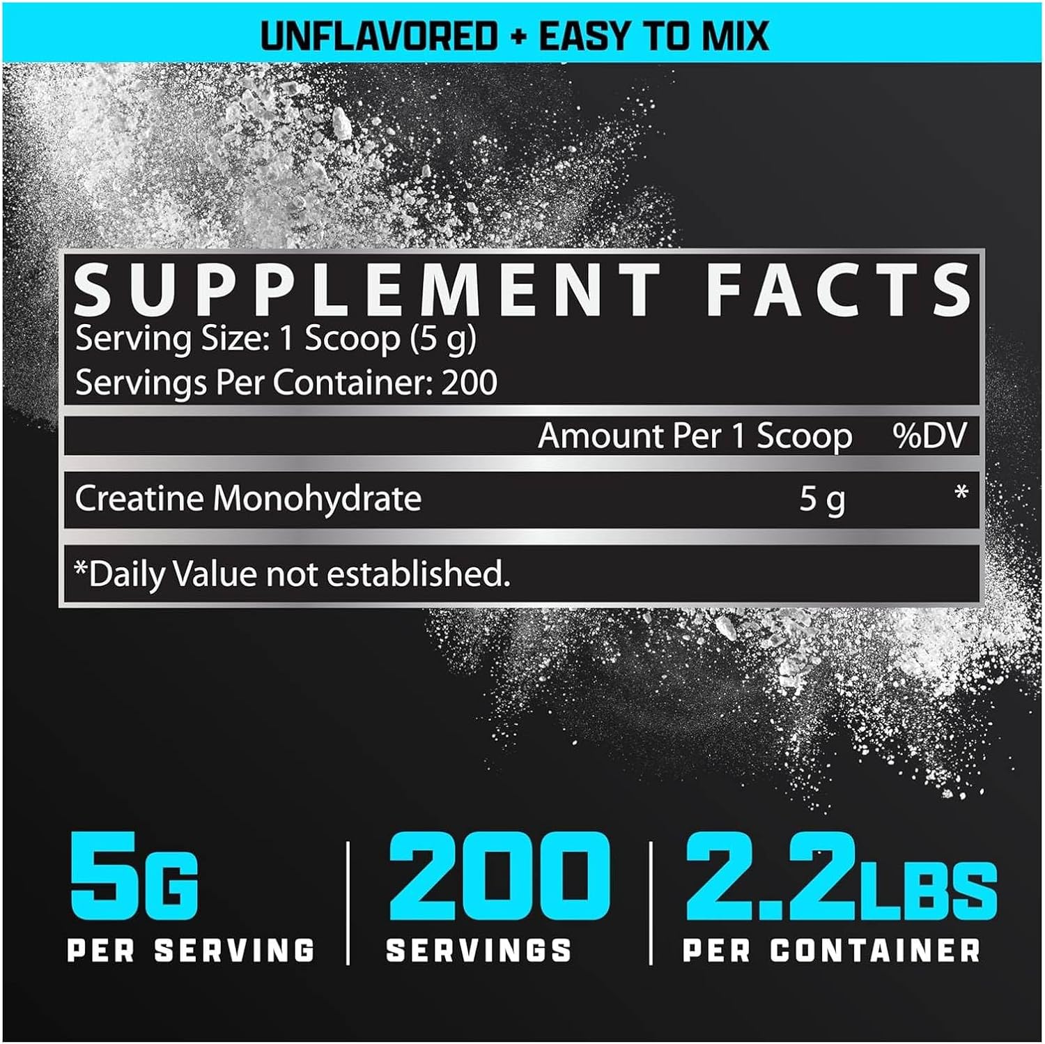 Nutrex Creatine Monohydrate 1KG, 200 Servings, Unflavored