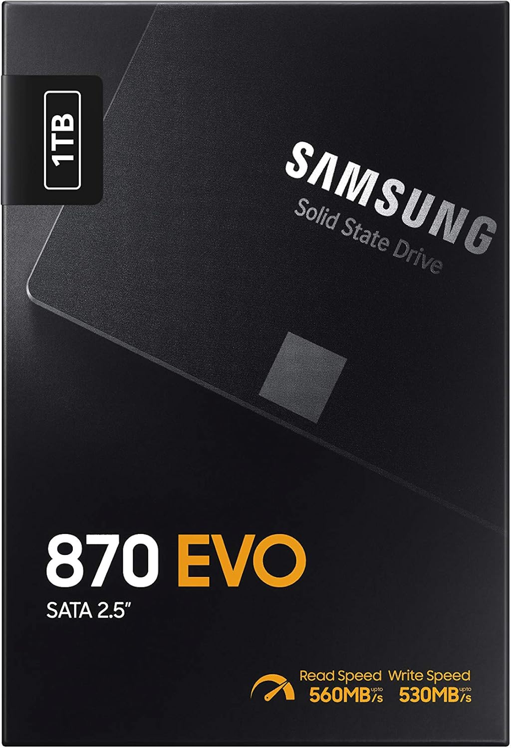 Samsung 870 EVO 1TB SSD – 2.5" SATA III Internal Solid State Drive