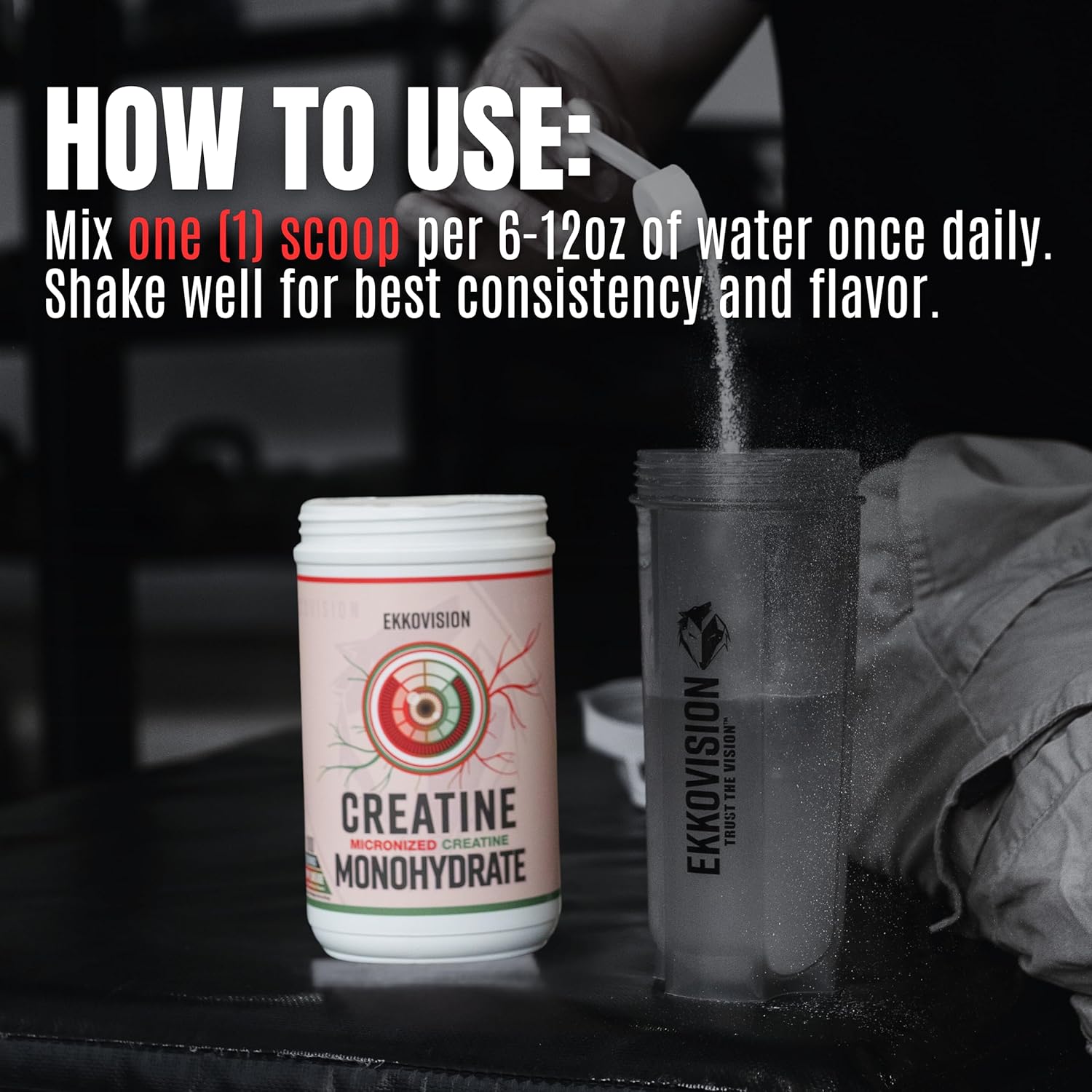 Ekkovision Creatine Monohydrate, 100 Servings, Unflavored