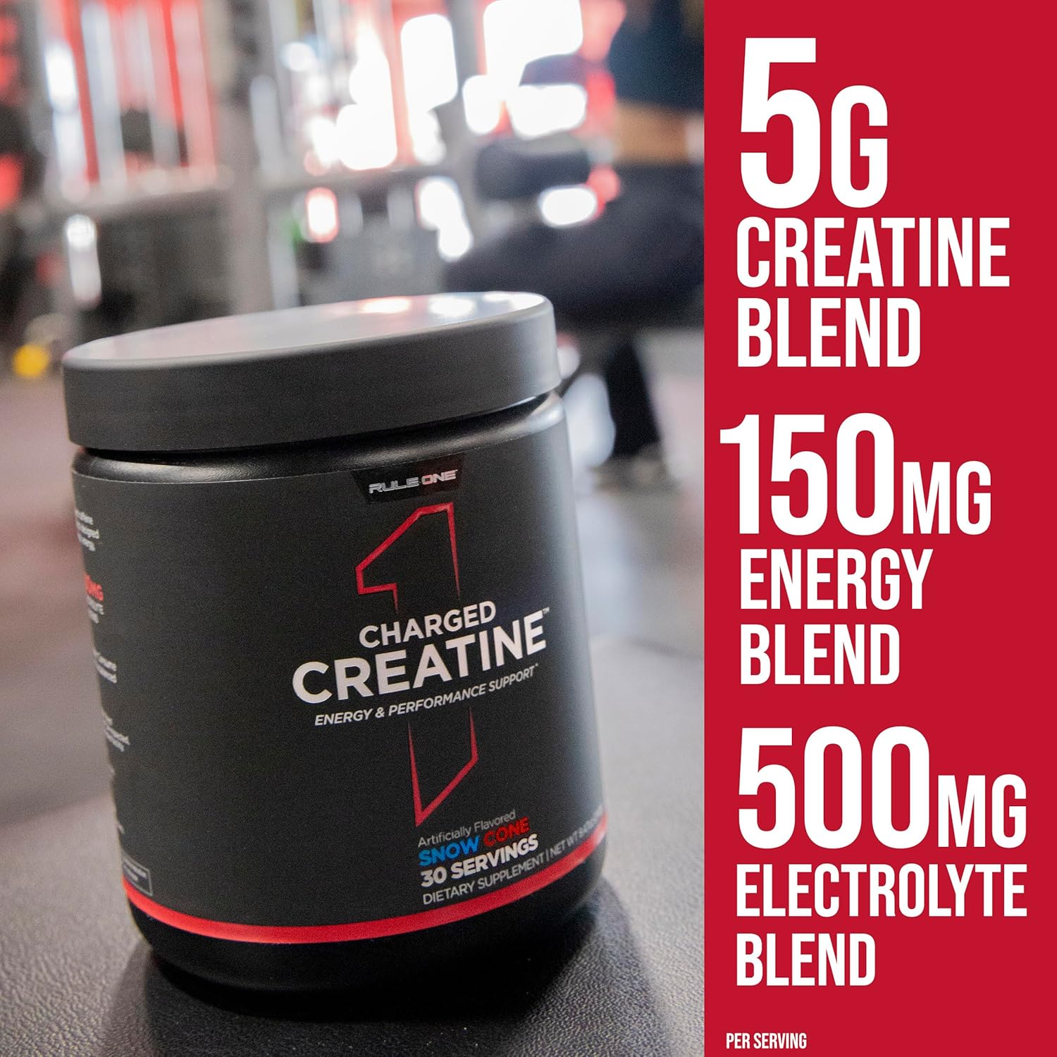 Rule 1 Charged Creatine, 30 Servings, Blue Razz Lemonade