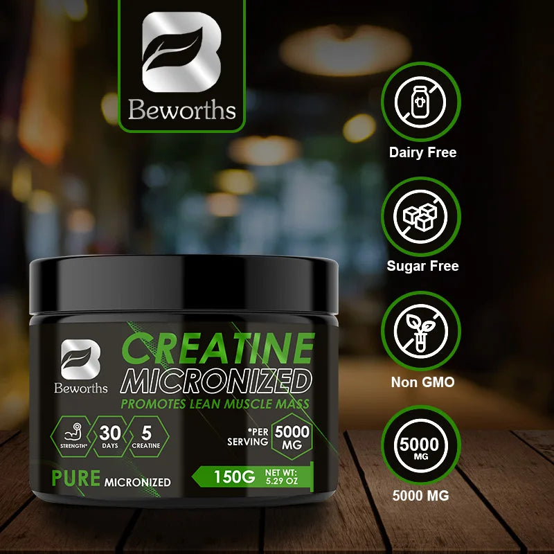 BEWORTHS Creatine Monohydrate Powder, Muscle Strength & Energy Booster 300g