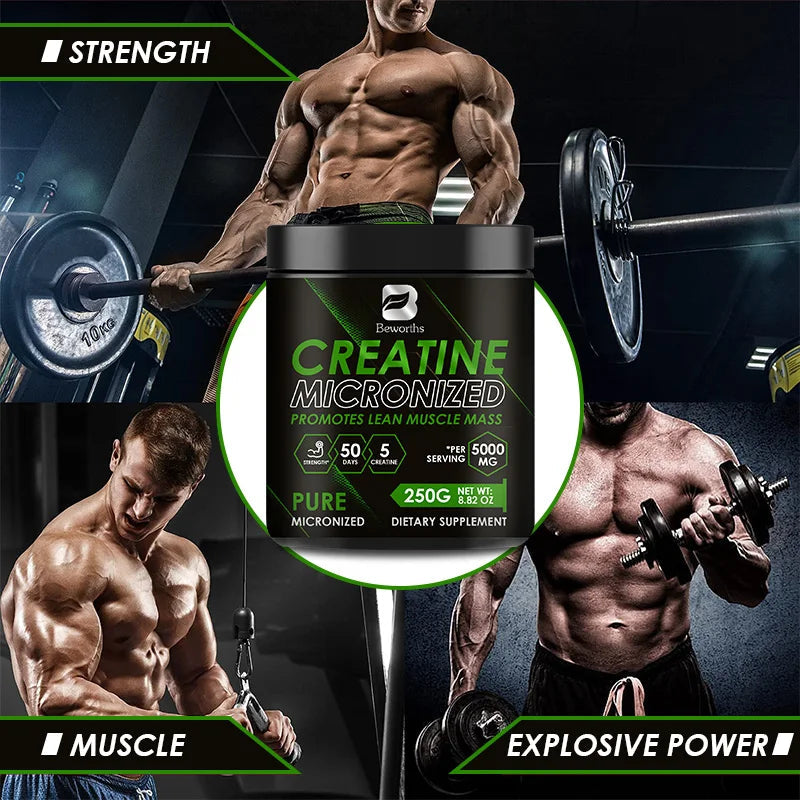 BEWORTHS Creatine Monohydrate Powder, Muscle Strength & Energy Booster 300g