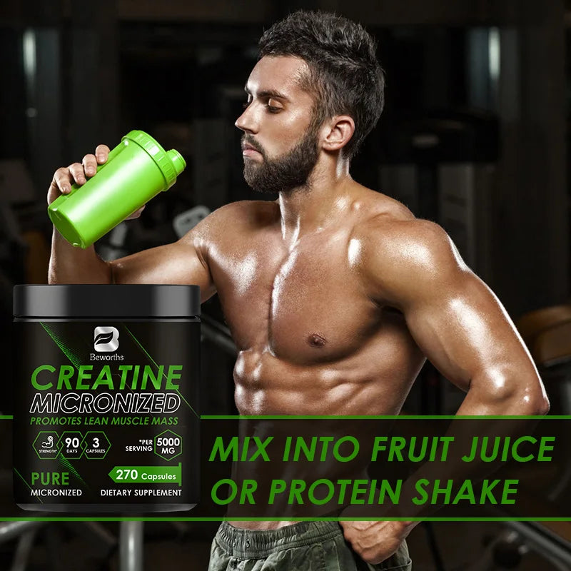 BEWORTHS Creatine Monohydrate Powder, Muscle Strength & Energy Booster 300g