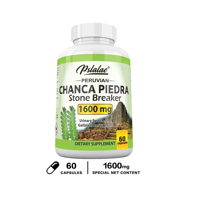 Chanca Piedra Kidney Cleanse Supplement – 1600mg Stone Breaker Formula for Kidney & Gallbladder Support | Natural Detox & Urinary Tract Health