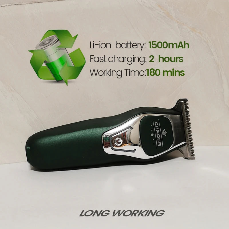 Cordless T-Blade Hair Clipper, 0mm Bald Head Trimmer for Men, USB Rechargeable, Professional Barber Tool