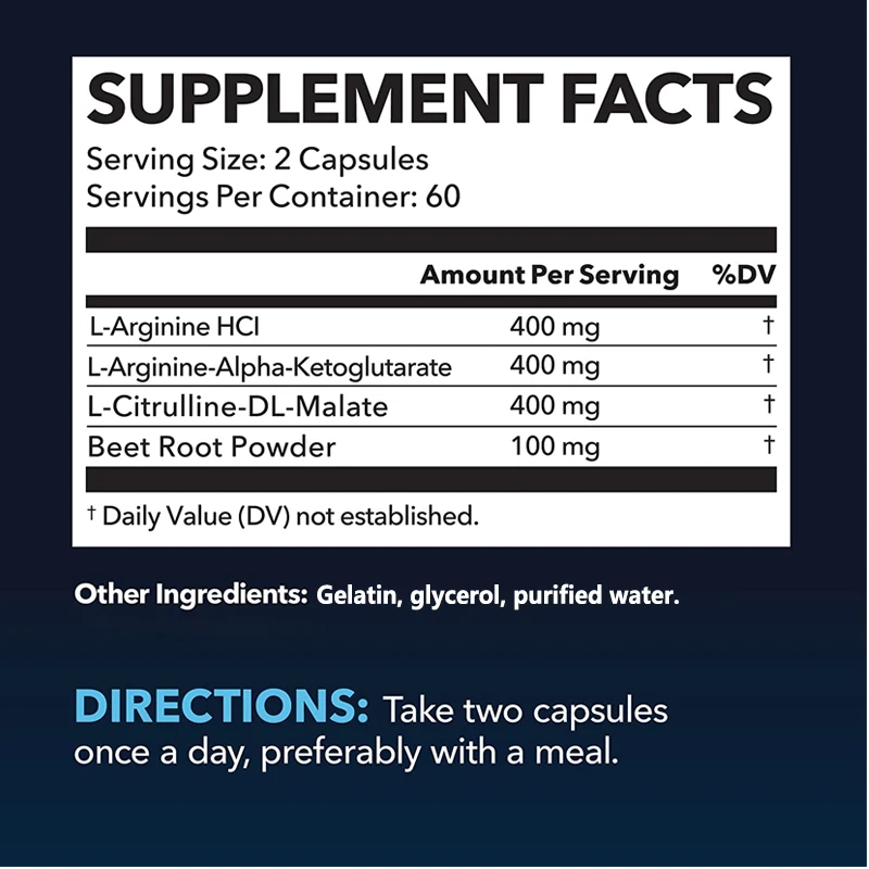 Daitea L-Arginine 5000mg Supplement – Energy & Muscle Boost