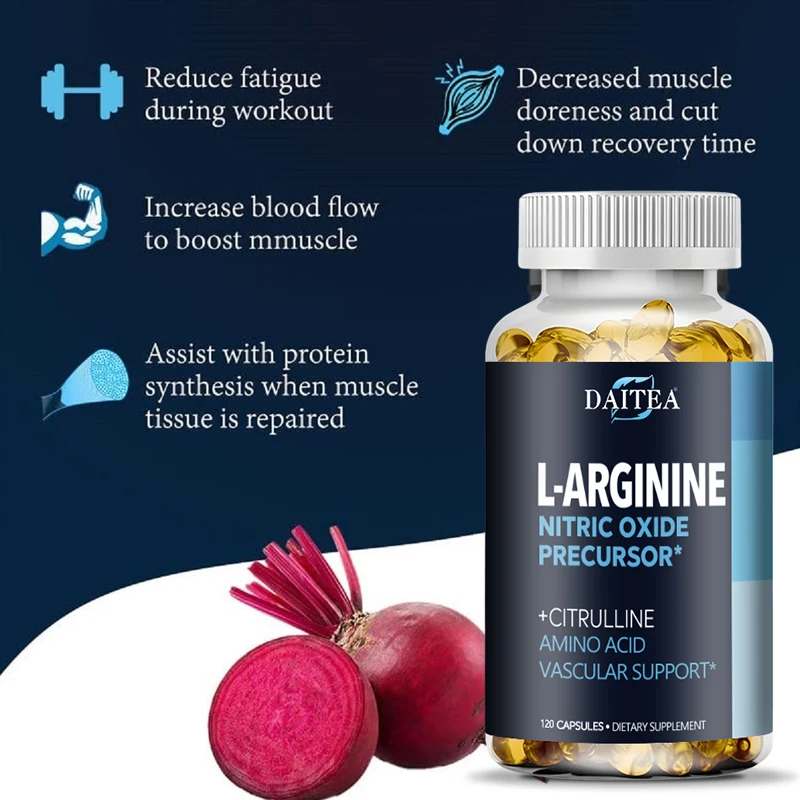 Daitea L-Arginine 5000mg Supplement – Energy & Muscle Boost