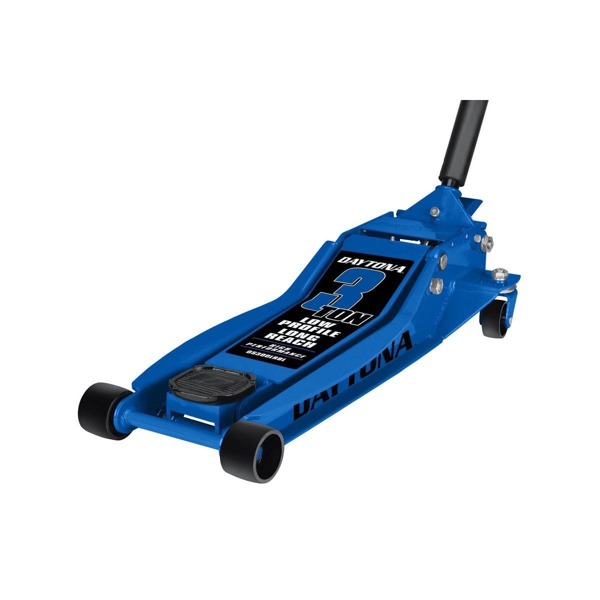Daytona 3 Ton Low-Profile Floor Jack, Long Reach, Rapid Pump