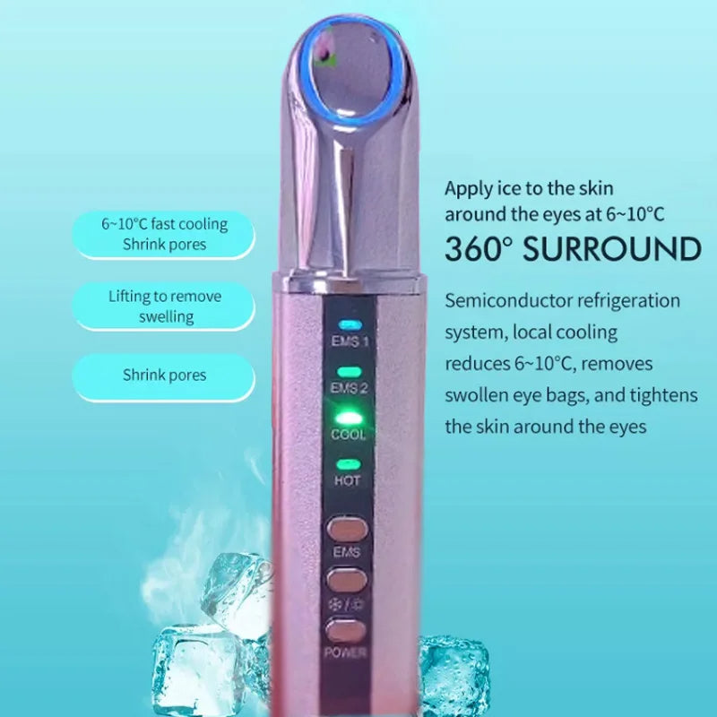 Electric Eye & Lip Massager, EMS Vibration, Anti-Wrinkle, USB Rechargeable