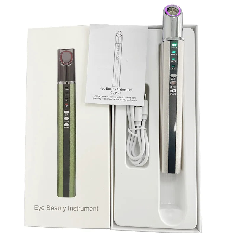 Electric Eye & Lip Massager, EMS Vibration, Anti-Wrinkle, USB Rechargeable