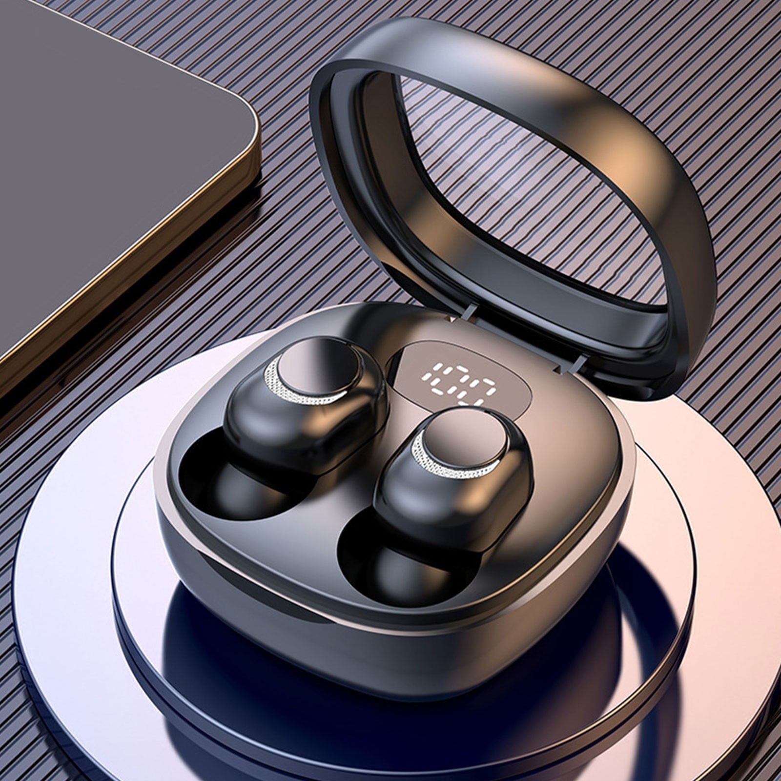KITTEHIGM Bluetooth 5.3 In Ear Wireless Earphones With LED Digital Display No Sense Of Delay High-definition Calls Exquisite And Compact Bluetooth Earphones