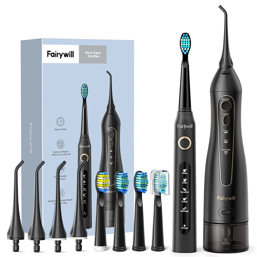 Fairywill Cordless Water Flosser 300 ml, 3 Modes, IPX7 Waterproof