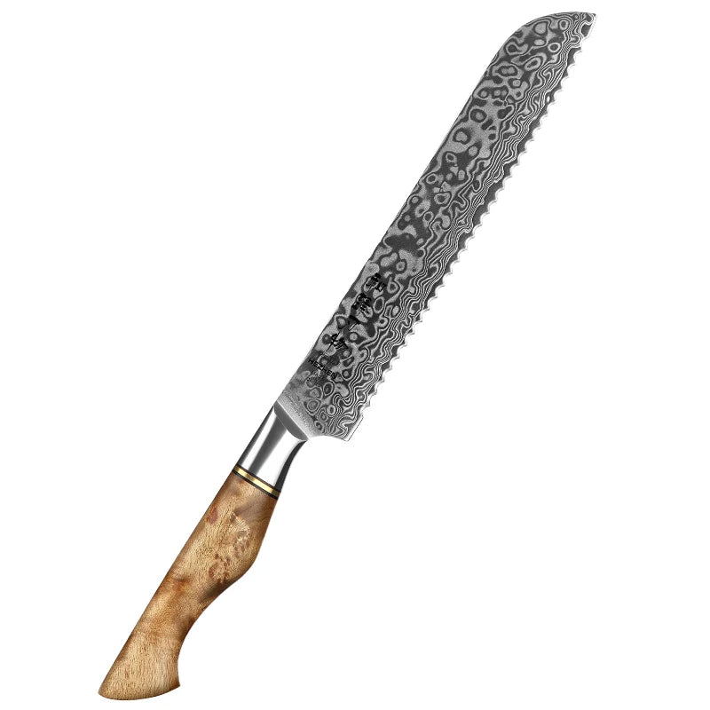 HEZHEN Damascus Knife Set – 5PCS Professional Chef, Santoku, Utility & Paring Knives
