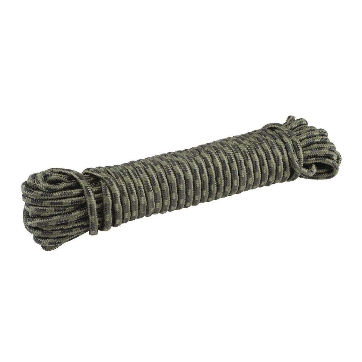 Haul-Master 75ft Camo Rope, 38 Diamond Braid Polypropylene