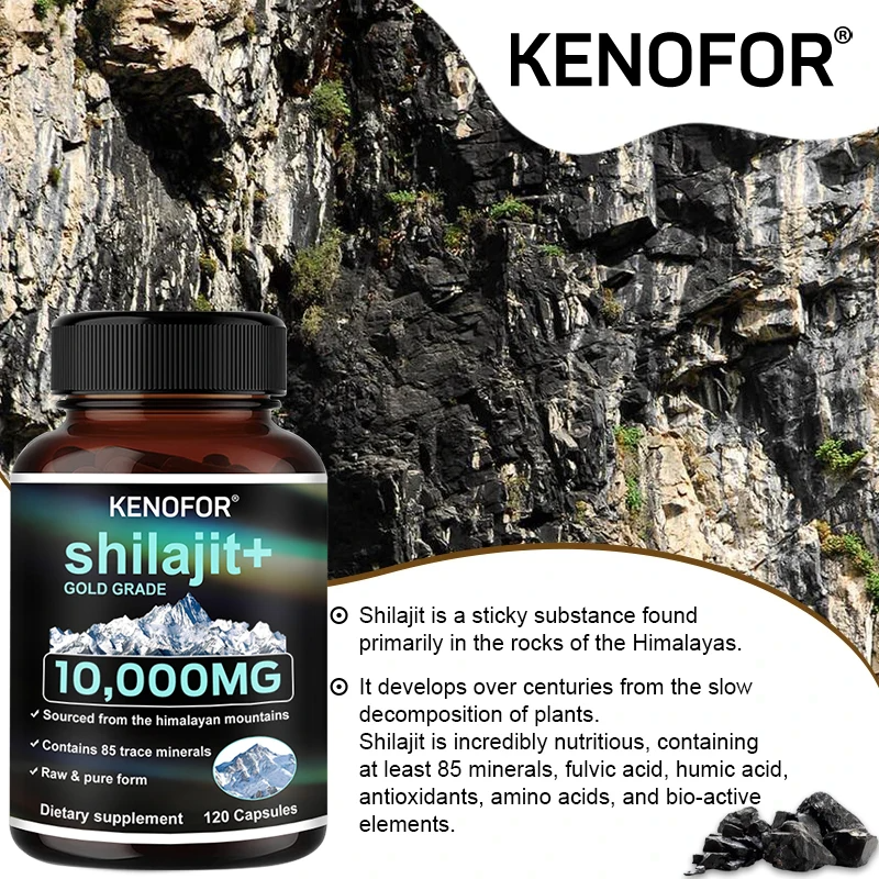 Himalaya Shilajit Capsules – Fulvic Acid & 85+ Minerals, Gluten-Free