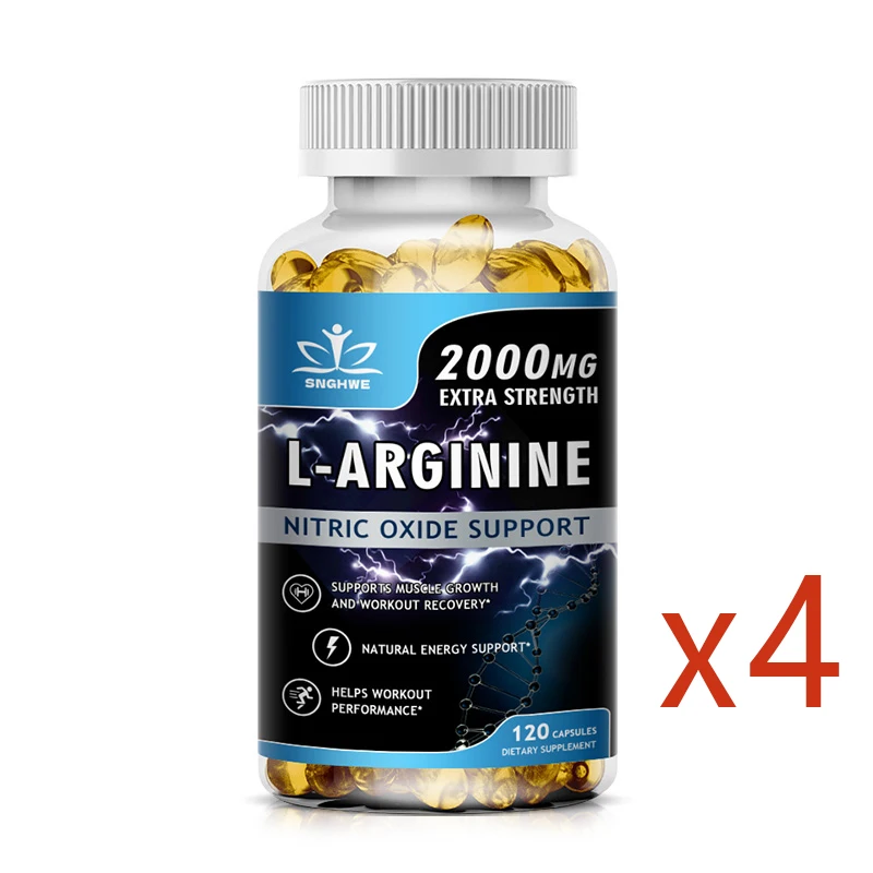 L-Arginine Supplement Boost Endurance – Energy, Strength, Vascular & Muscle Support for Men | Nitric Oxide Precursor for Peak Performance